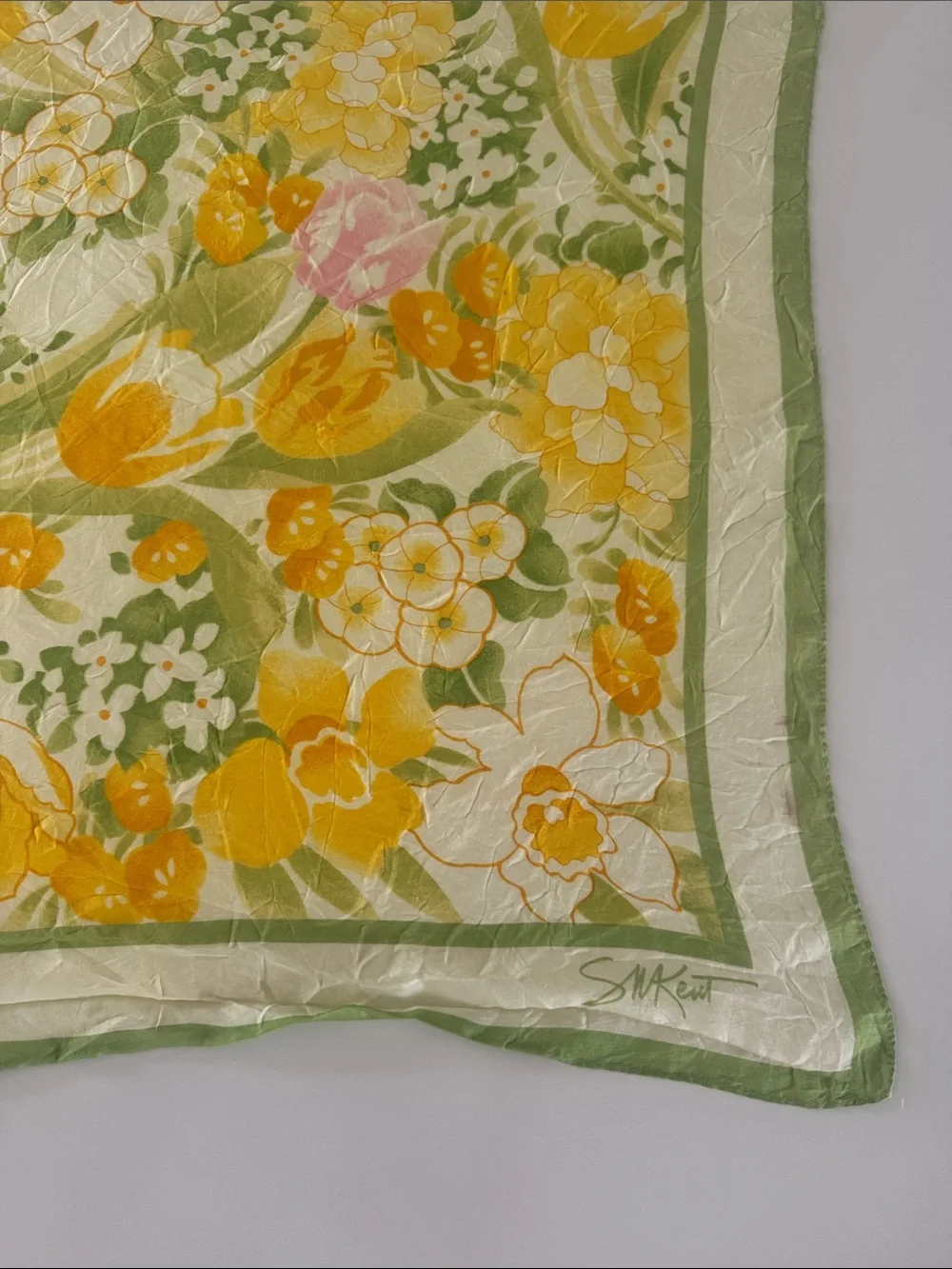 Vintage 1978 “Burst of Spring” Scarf by SM Kent for Avon Japan